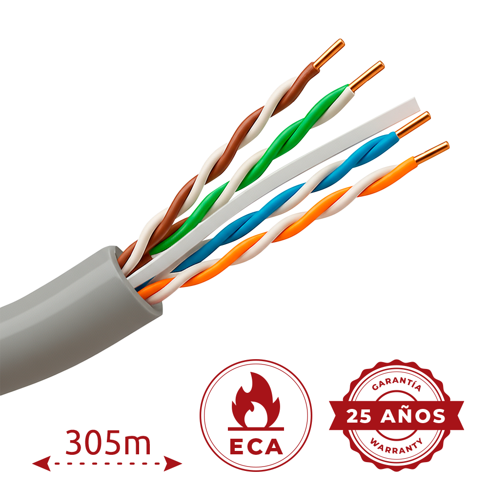 [ACCBUT000045] BOBINA CABLE UTP 6 305M PVC ECA