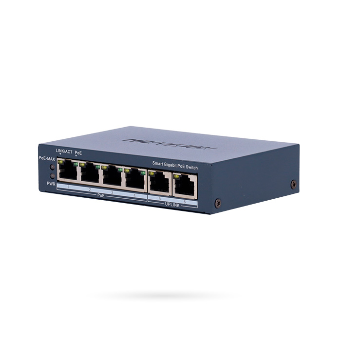 [NTSWHK000002] HIKVISION SWITCH POE 4 CH GEST + 2 UPLINK