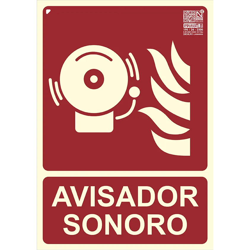 [ICACSE000001] SEÑAL AVISADOR SONORO 29,7X21 CM